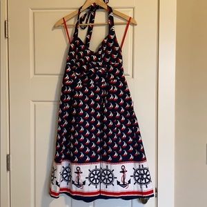 Nautical Halter Dress
